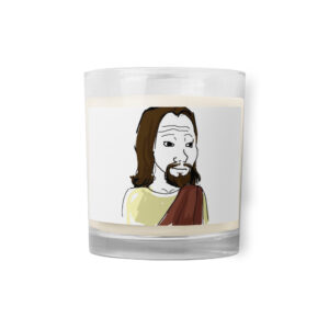 Glass jar soy wax candle