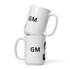 White glossy mug